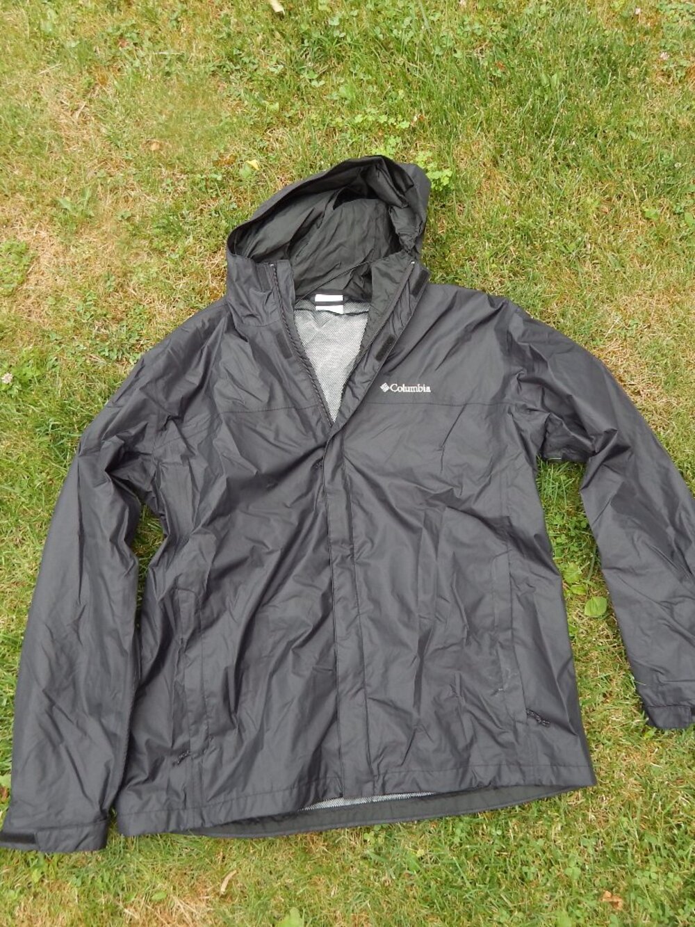 Columbia Mens Black Rain Jacket Size XL